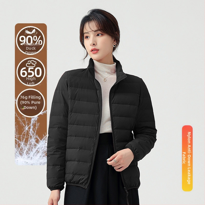 [Noul Standard Național] Jachetă cu puf pentru bărbați și femei, guler înalt ușor, protecție împotriva frigului 6001