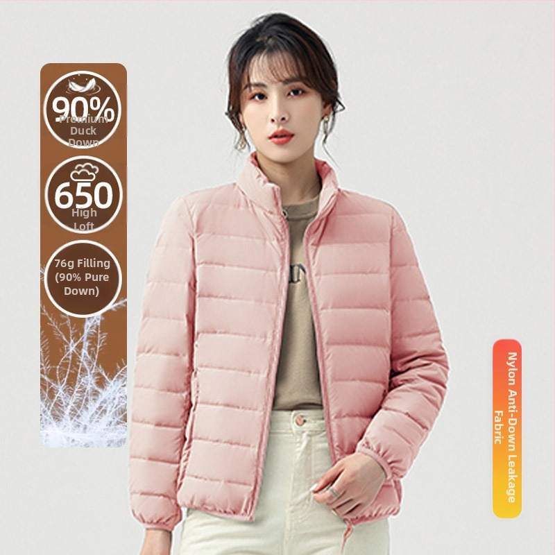 [Noul Standard Național] Jachetă cu puf pentru bărbați și femei, guler înalt ușor, protecție împotriva frigului 6001