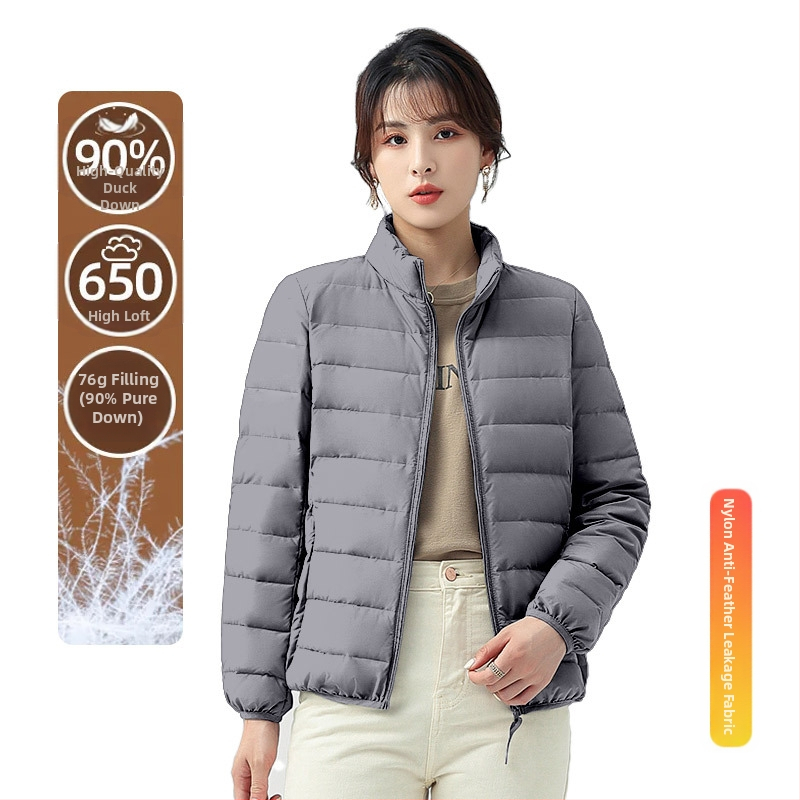 [Noul Standard Național] Jachetă cu puf pentru bărbați și femei, guler înalt ușor, protecție împotriva frigului 6001