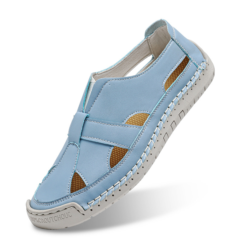 Летни сандали с трансгранични експлозии за жени 2025, големи размери, нови студентски леки дамски обувки, неплъзгащи се, ежедневни плажни обувки с мека подметка