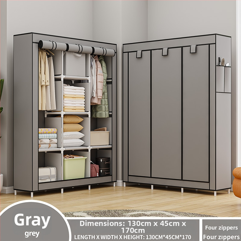 Lõuna-Ameerika enimmüüdud multifunktsionaalne tolmukindel riidest riidekapp kodu magamistoa riidekapp isetegemise kokkupanekuks hoiukapp hoiustamiseks