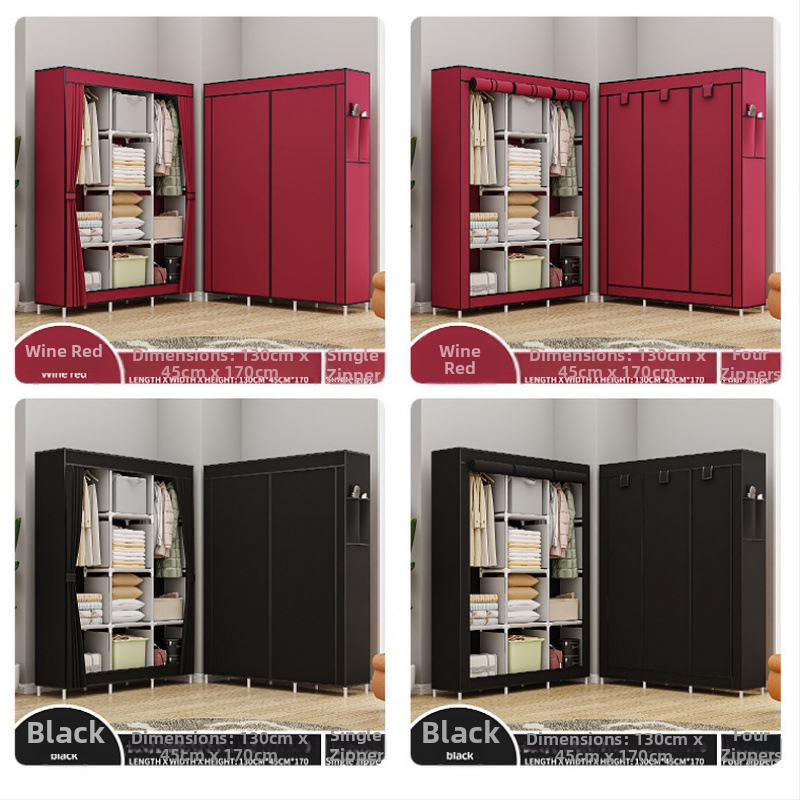 Lõuna-Ameerika enimmüüdud multifunktsionaalne tolmukindel riidest riidekapp kodu magamistoa riidekapp isetegemise kokkupanekuks hoiukapp hoiustamiseks