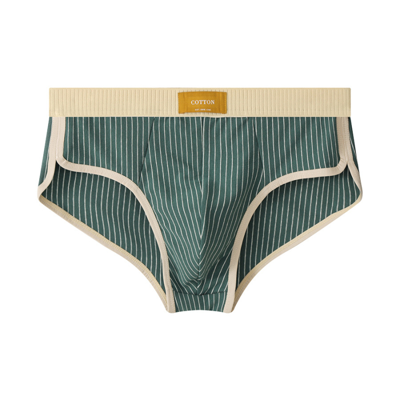Huajielong νέα ριγέ βαμβακερά ανδρικά εσώρουχα, ανδρικά σλιπ, αναπνεύσιμα ανδρικά σορτς μόδας, μια γενιά μαλλιών