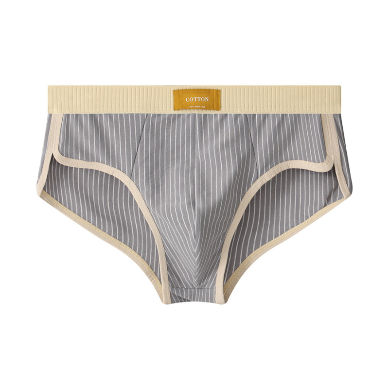 Huajielong νέα ριγέ βαμβακερά ανδρικά εσώρουχα, ανδρικά σλιπ, αναπνεύσιμα ανδρικά σορτς μόδας, μια γενιά μαλλιών