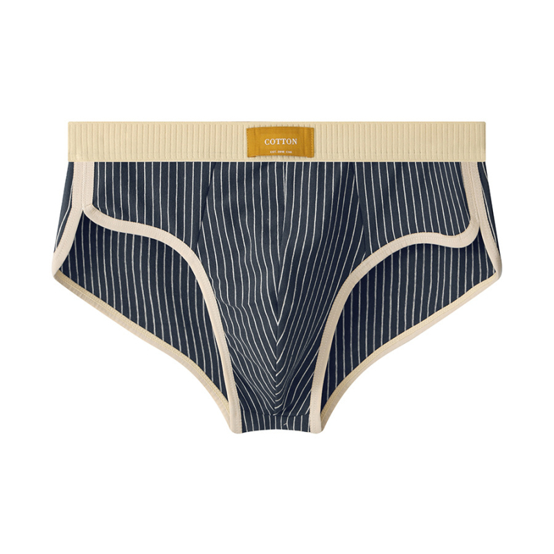 Huajielong νέα ριγέ βαμβακερά ανδρικά εσώρουχα, ανδρικά σλιπ, αναπνεύσιμα ανδρικά σορτς μόδας, μια γενιά μαλλιών