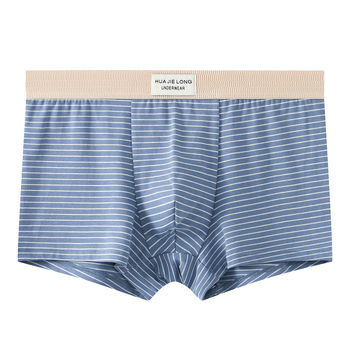 Huajielong νέα ανδρικά εσώρουχα ριγέ βαμβάκι χονδρικής μεσαίας μέσης μοντέρνα ανδρικά αναπνεύσιμα μπόξερ μπορούν να παραδοθούν για λογαριασμό ενός τεμαχίου