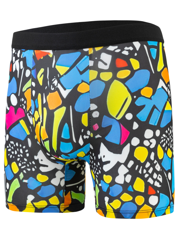 Meeste uudne trükitud veniv pikk versioon graffiti stiilis aluspesu pikendatud sääreosa ja inglise pesumärgisega, Euroopa ja Ameerika suurused