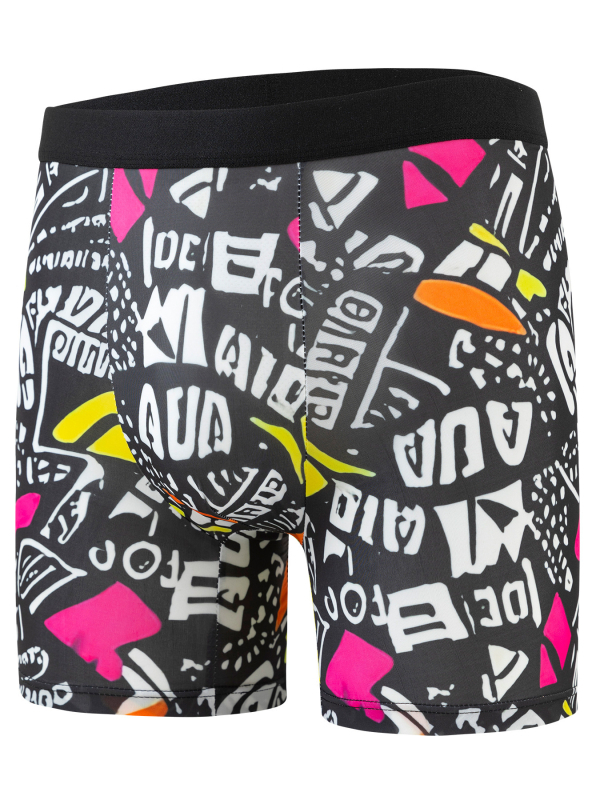 Meeste uudne trükitud veniv pikk versioon graffiti stiilis aluspesu pikendatud sääreosa ja inglise pesumärgisega, Euroopa ja Ameerika suurused