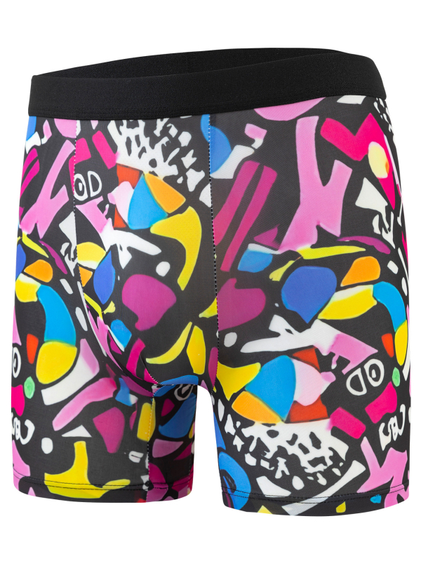 Meeste uudne trükitud veniv pikk versioon graffiti stiilis aluspesu pikendatud sääreosa ja inglise pesumärgisega, Euroopa ja Ameerika suurused