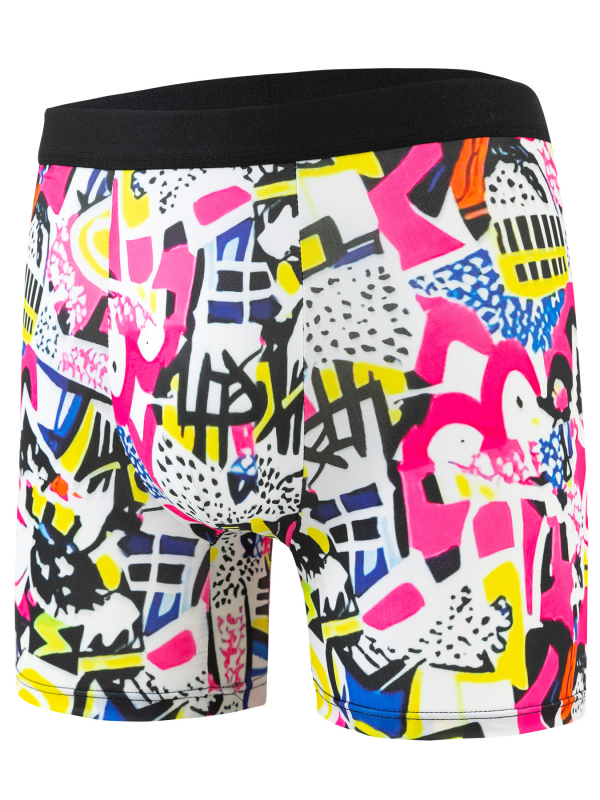 Meeste uudne trükitud veniv pikk versioon graffiti stiilis aluspesu pikendatud sääreosa ja inglise pesumärgisega, Euroopa ja Ameerika suurused