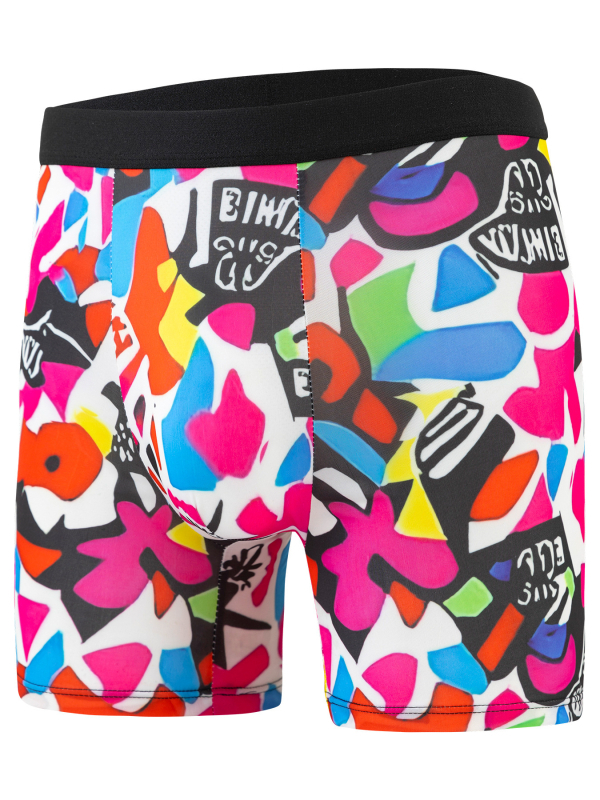 Meeste uudne trükitud veniv pikk versioon graffiti stiilis aluspesu pikendatud sääreosa ja inglise pesumärgisega, Euroopa ja Ameerika suurused