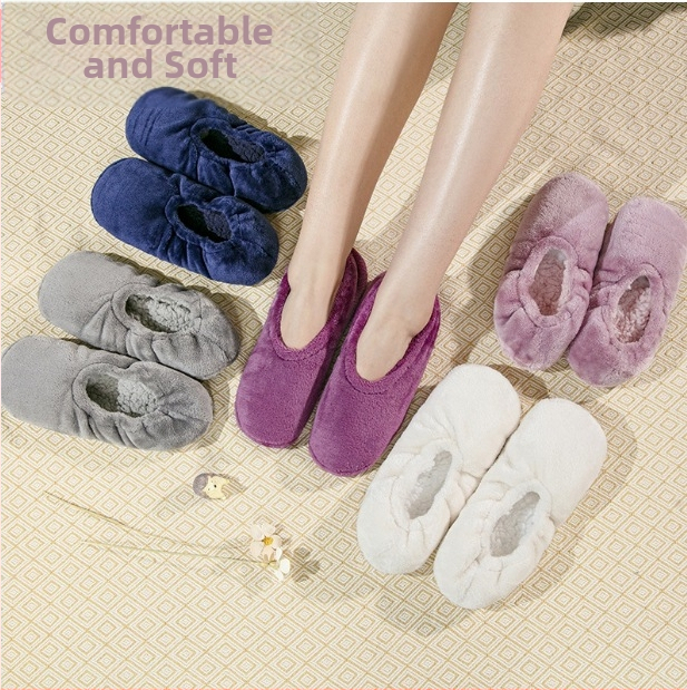 Дамски чорапи, американски стил, кадифени, кашмирени, силиконови, неплъзгащи се, едноцветни, подови чорапи, сладки топли дамски чорапи, комплект, луна чорапи