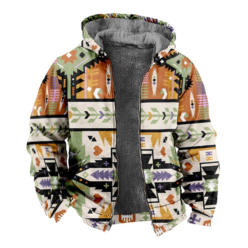 Prekogranična vruća prodaja baršunaste zadebljane zimske pamučne vanjske odjeće u etničkom stilu za muškarce s dvostrukom podstavom, debela baršunasta pamučna vanjska odjeća, topla pamučna vanjska odjeća