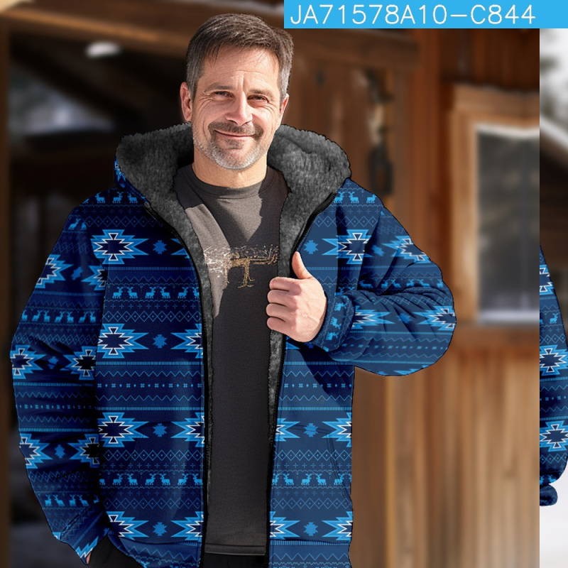 Prekogranična vruća prodaja baršunaste zadebljane zimske pamučne vanjske odjeće u etničkom stilu za muškarce s dvostrukom podstavom, debela baršunasta pamučna vanjska odjeća, topla pamučna vanjska odjeća