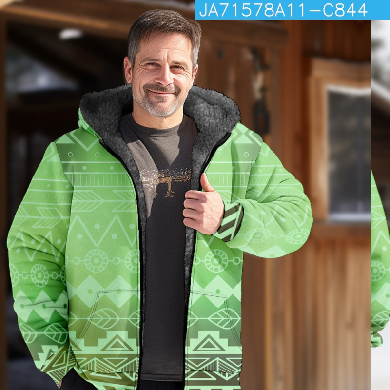 Prekogranična vruća prodaja baršunaste zadebljane zimske pamučne vanjske odjeće u etničkom stilu za muškarce s dvostrukom podstavom, debela baršunasta pamučna vanjska odjeća, topla pamučna vanjska odjeća