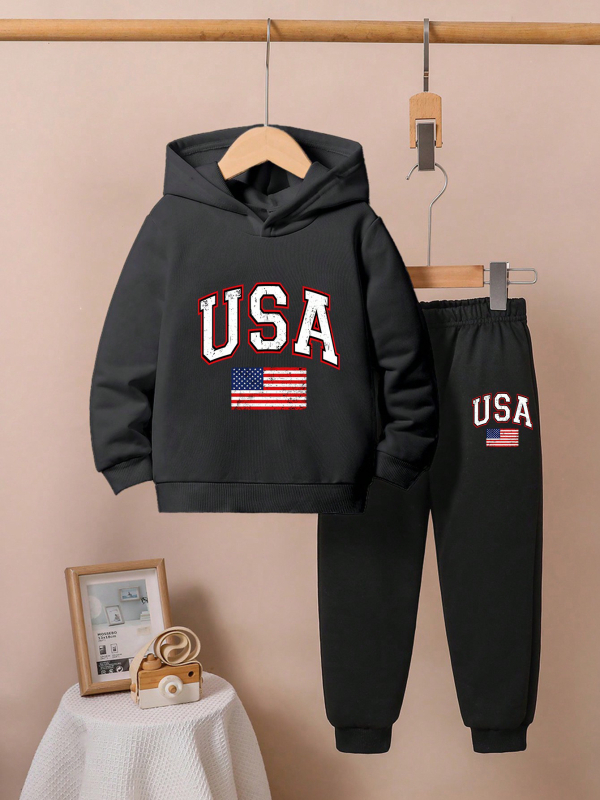 Dječje odijelo prekogranično Amazon AliExpress vanjska trgovina generacija velikih dječjih pulovera s kapuljačom, džempera i hlača, dvodijelni set