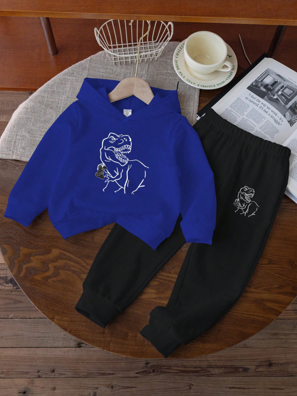 Dječje odijelo prekogranično Amazon AliExpress vanjska trgovina generacija velikih dječjih pulovera s kapuljačom, džempera i hlača, dvodijelni set