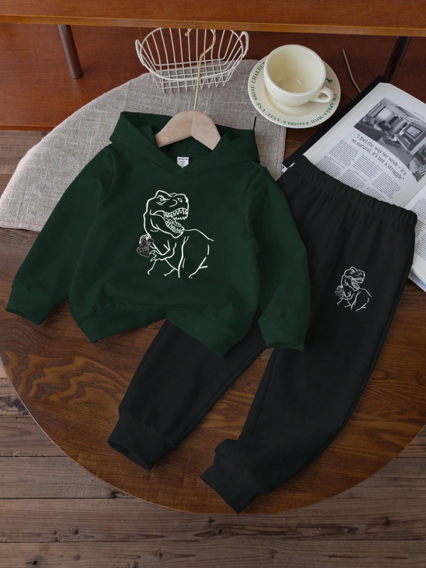 Dječje odijelo prekogranično Amazon AliExpress vanjska trgovina generacija velikih dječjih pulovera s kapuljačom, džempera i hlača, dvodijelni set