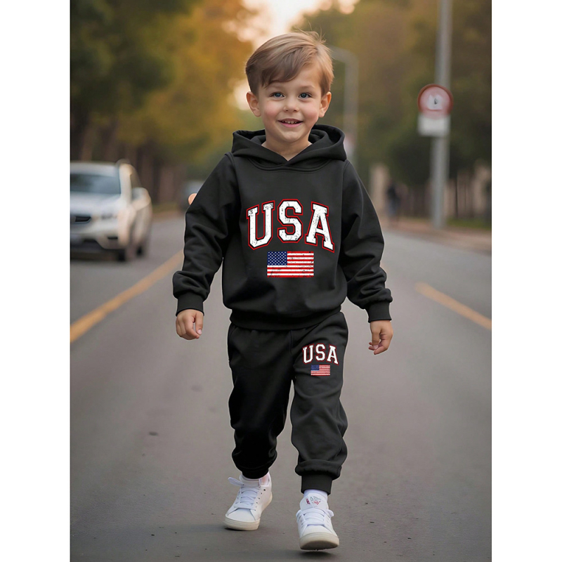 Dječje odijelo prekogranično Amazon AliExpress vanjska trgovina generacija velikih dječjih pulovera s kapuljačom, džempera i hlača, dvodijelni set