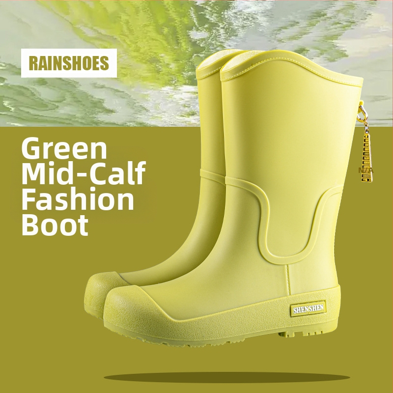 Mados tendencijos lietaus batai moterims vandeniui neslystantys aukšti vamzdžiai lietaus batai suaugusiems stovyklavimo darbui atsparūs guminiai batai ilgi vamzdžiai vandens batai