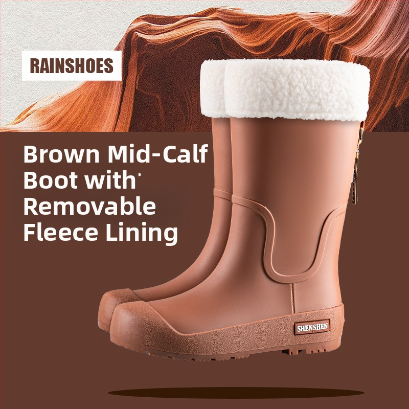 Mados tendencijos lietaus batai moterims vandeniui neslystantys aukšti vamzdžiai lietaus batai suaugusiems stovyklavimo darbui atsparūs guminiai batai ilgi vamzdžiai vandens batai