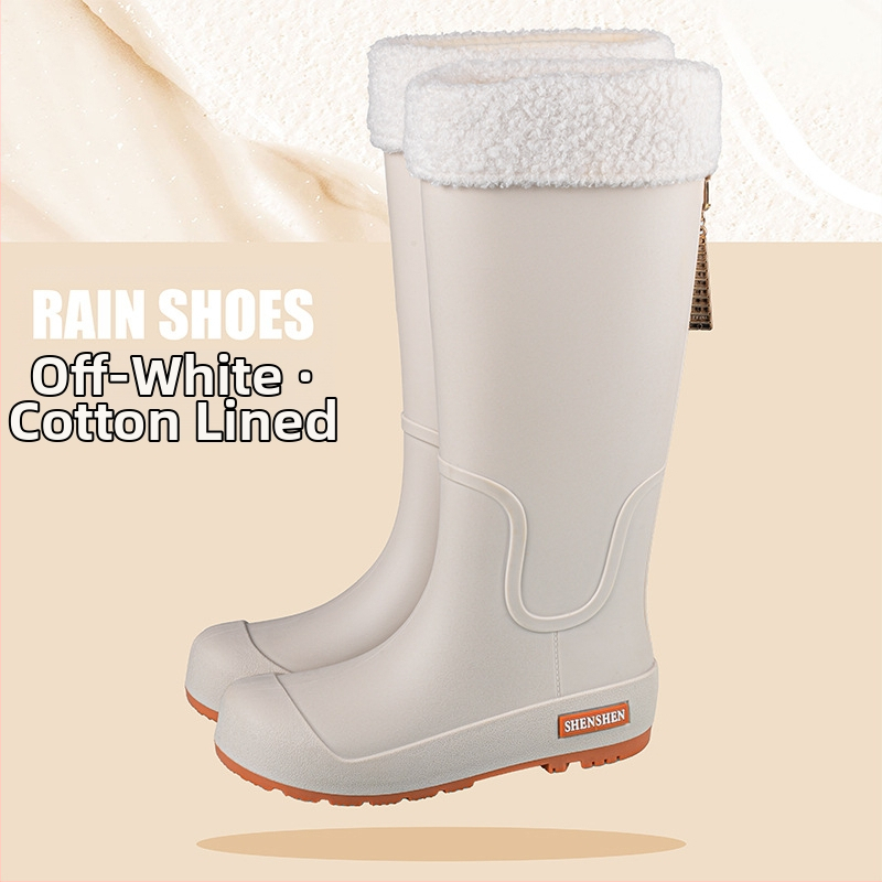 Mados tendencijos lietaus batai moterims vandeniui neslystantys aukšti vamzdžiai lietaus batai suaugusiems stovyklavimo darbui atsparūs guminiai batai ilgi vamzdžiai vandens batai