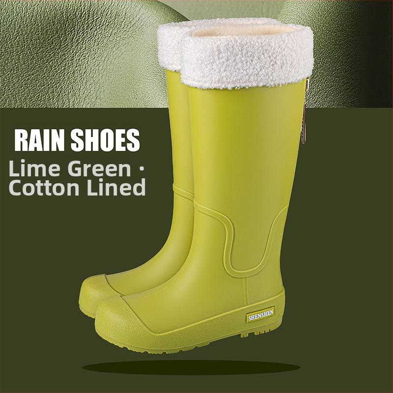 Mados tendencijos lietaus batai moterims vandeniui neslystantys aukšti vamzdžiai lietaus batai suaugusiems stovyklavimo darbui atsparūs guminiai batai ilgi vamzdžiai vandens batai