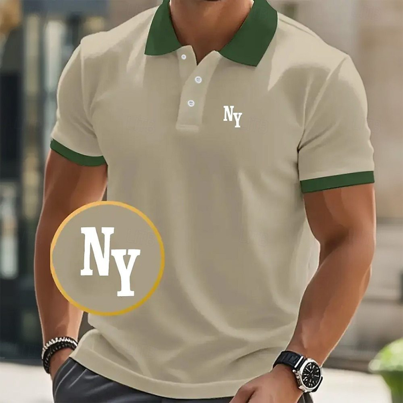 Rūpnīcas tiešā pārdošana Eiropas un Amerikas pārrobežu tirgū Vislabāk pārdotais 3D digitālās drukas īsroku vīriešu polo krekls vasarai, ikdienas, neformālam valkāšanai.