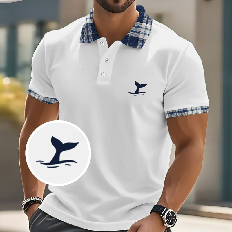 Rūpnīcas tiešā pārdošana Eiropas un Amerikas pārrobežu tirgū Vislabāk pārdotais 3D digitālās drukas īsroku vīriešu polo krekls vasarai, ikdienas, neformālam valkāšanai.