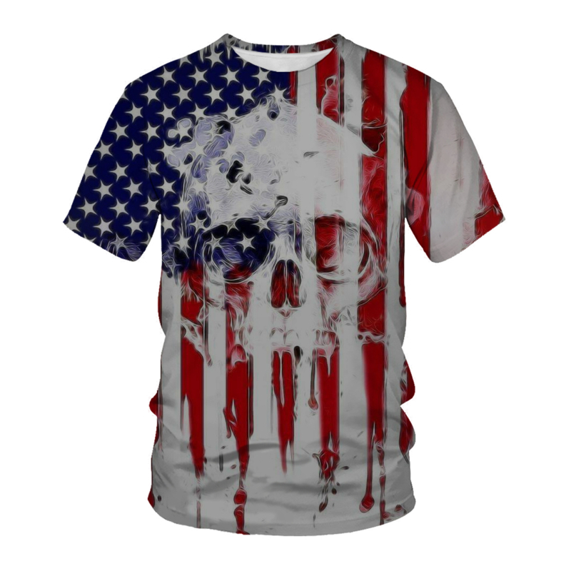 Vasaras vīriešu T-krekls Eiropas un Amerikas ielas mode 6 Beer Shield 3D digitālā druka Vīriešu brīvs liela izmēra ātri žūstošs īsas piedurknes