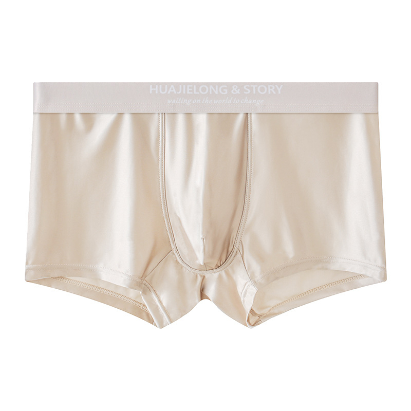 Huajielong meeste aluspesu jääsiidist uus ühevärviline hulgimüügi vöökoht meeste pluss-suurus hingavad meeste bokserid, mida saab kasutada juuste pesemiseks