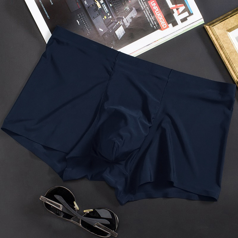 Vyriškos ledo šilko plonos besiūlės bokseriai, verslo, kvėpuojančios, vyriškos apatinės kelnaitės, vasarinės, patogios bokseriai