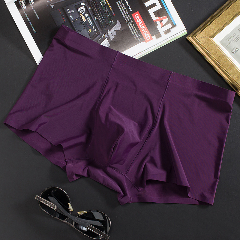 Vyriškos ledo šilko plonos besiūlės bokseriai, verslo, kvėpuojančios, vyriškos apatinės kelnaitės, vasarinės, patogios bokseriai