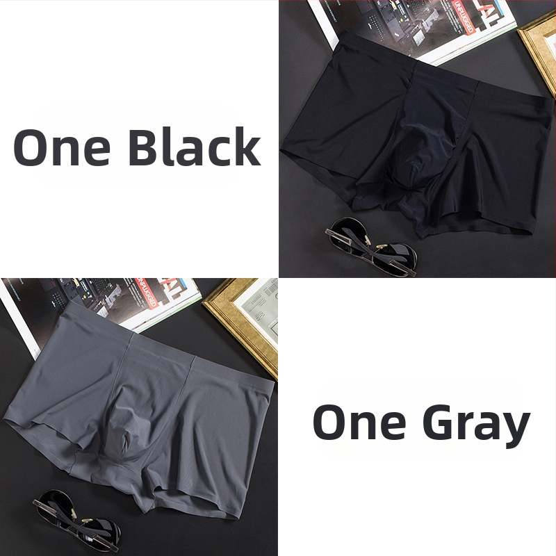 Vyriškos ledo šilko plonos besiūlės bokseriai, verslo, kvėpuojančios, vyriškos apatinės kelnaitės, vasarinės, patogios bokseriai