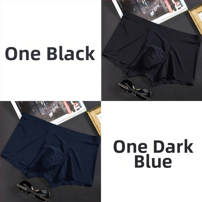 Vyriškos ledo šilko plonos besiūlės bokseriai, verslo, kvėpuojančios, vyriškos apatinės kelnaitės, vasarinės, patogios bokseriai