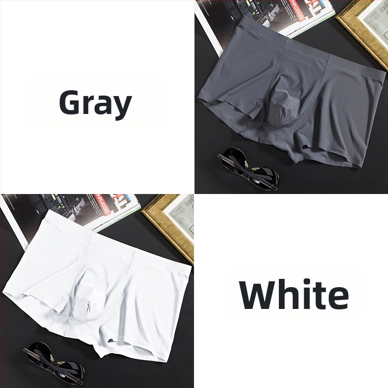 Vyriškos ledo šilko plonos besiūlės bokseriai, verslo, kvėpuojančios, vyriškos apatinės kelnaitės, vasarinės, patogios bokseriai