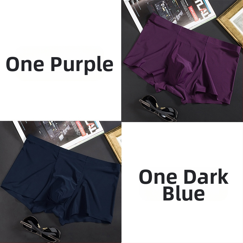 Vyriškos ledo šilko plonos besiūlės bokseriai, verslo, kvėpuojančios, vyriškos apatinės kelnaitės, vasarinės, patogios bokseriai