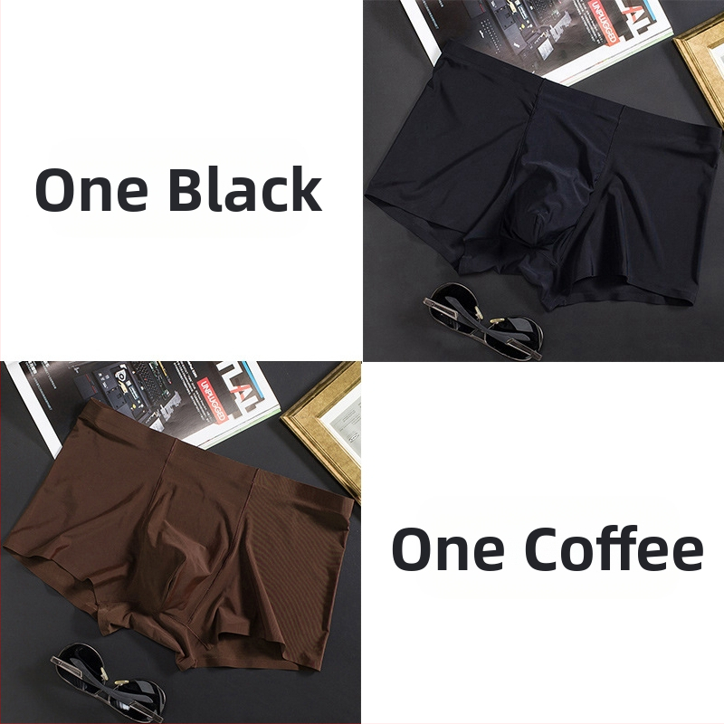 Vyriškos ledo šilko plonos besiūlės bokseriai, verslo, kvėpuojančios, vyriškos apatinės kelnaitės, vasarinės, patogios bokseriai