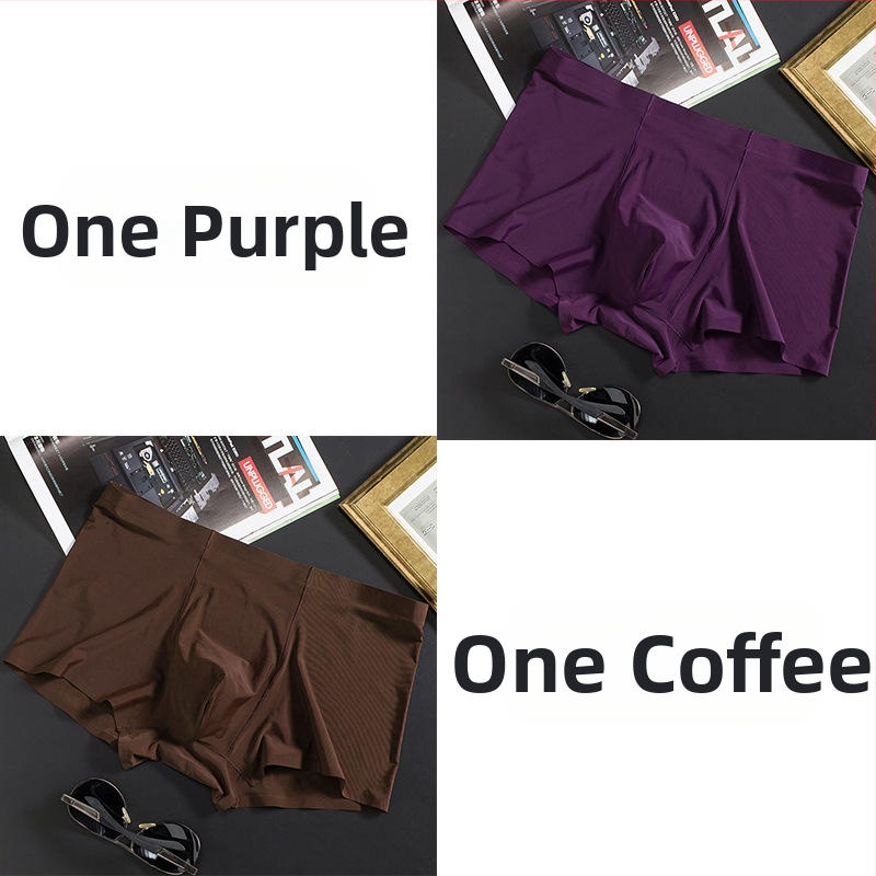 Vyriškos ledo šilko plonos besiūlės bokseriai, verslo, kvėpuojančios, vyriškos apatinės kelnaitės, vasarinės, patogios bokseriai