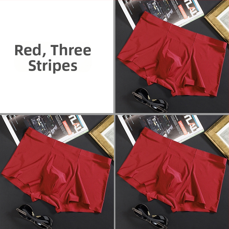 Vyriškos ledo šilko plonos besiūlės bokseriai, verslo, kvėpuojančios, vyriškos apatinės kelnaitės, vasarinės, patogios bokseriai