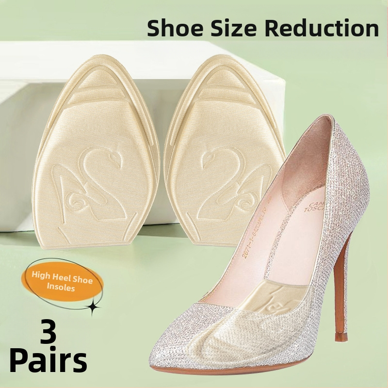 Kõrgete kontsade esijala padjad, naiste jalanõude sisetükid, jalanõu suuruse vähendajad, pehmed valuvastased jalanõud, poole suurusega padjad, libisemiskindlad spordijalanõude sisetükid