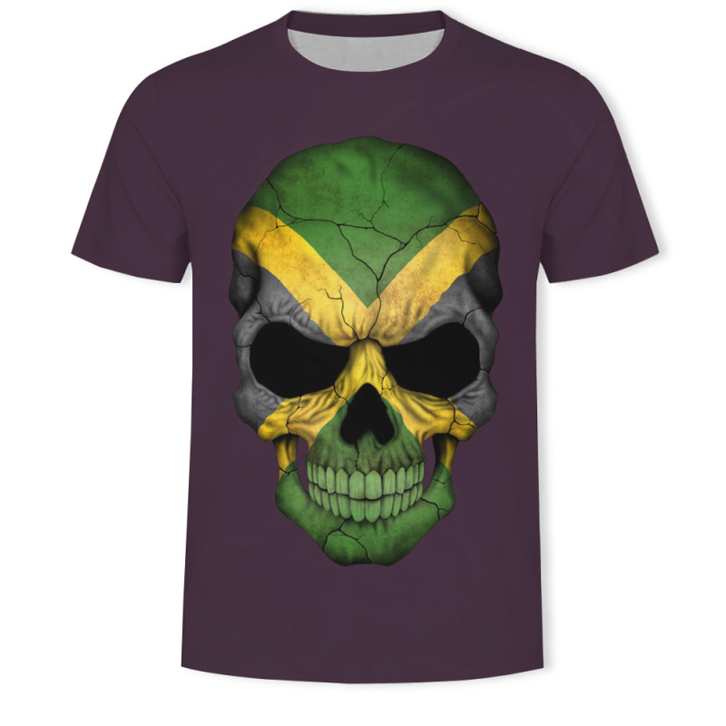 Ljetna nova trendi muška majica kratkih rukava s motivom lubanje, 3D digitalni tisak, tvornička izravna prodaja