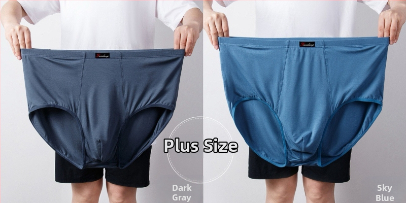 Ανδρικά Εσώρουχα Modal Σλιπ Ανδρικά Σλιπ με Ψηλή Μέση, Χαλαρά, Μεγάλα Μεγέθη 300 Jin