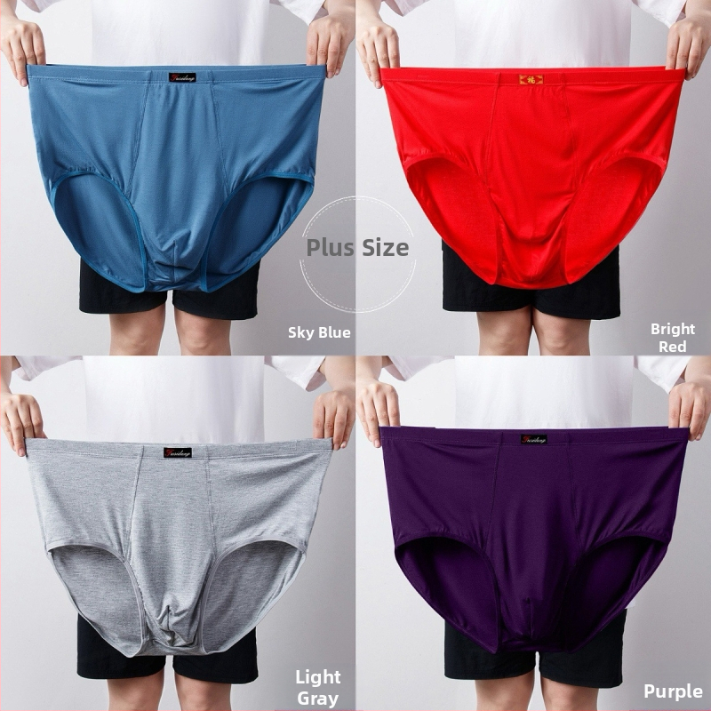 Ανδρικά Εσώρουχα Modal Σλιπ Ανδρικά Σλιπ με Ψηλή Μέση, Χαλαρά, Μεγάλα Μεγέθη 300 Jin