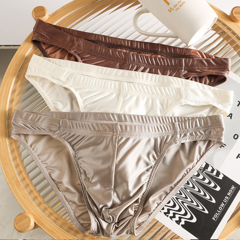 Lenjerie intimă pentru bărbați, satin, băieți, gheață de mătase, convex, ultra-subțire, sexy, pantaloni dintr-o singură bucată, pentru tineri