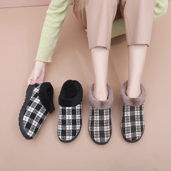 Žieminiai medžiaginiai batai patalpoms, moteriški medvilniniai batai, neslystantys. Nauji, sustorinti, minkšti, storo dugno, vilnos pamušalu, motiniški batai.