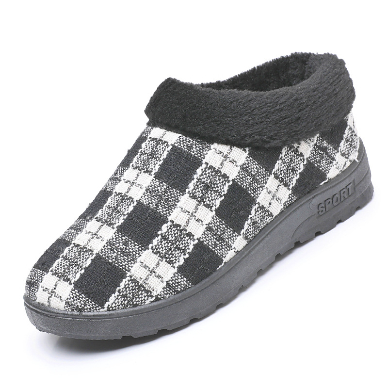 Žieminiai medžiaginiai batai patalpoms, moteriški medvilniniai batai, neslystantys. Nauji, sustorinti, minkšti, storo dugno, vilnos pamušalu, motiniški batai.