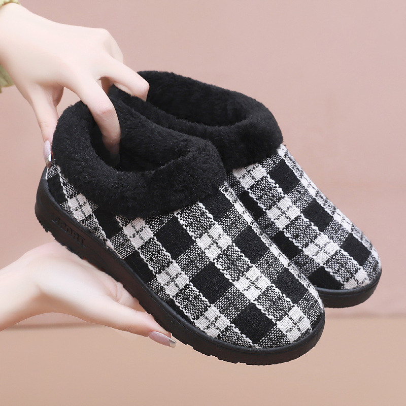 Žieminiai medžiaginiai batai patalpoms, moteriški medvilniniai batai, neslystantys. Nauji, sustorinti, minkšti, storo dugno, vilnos pamušalu, motiniški batai.