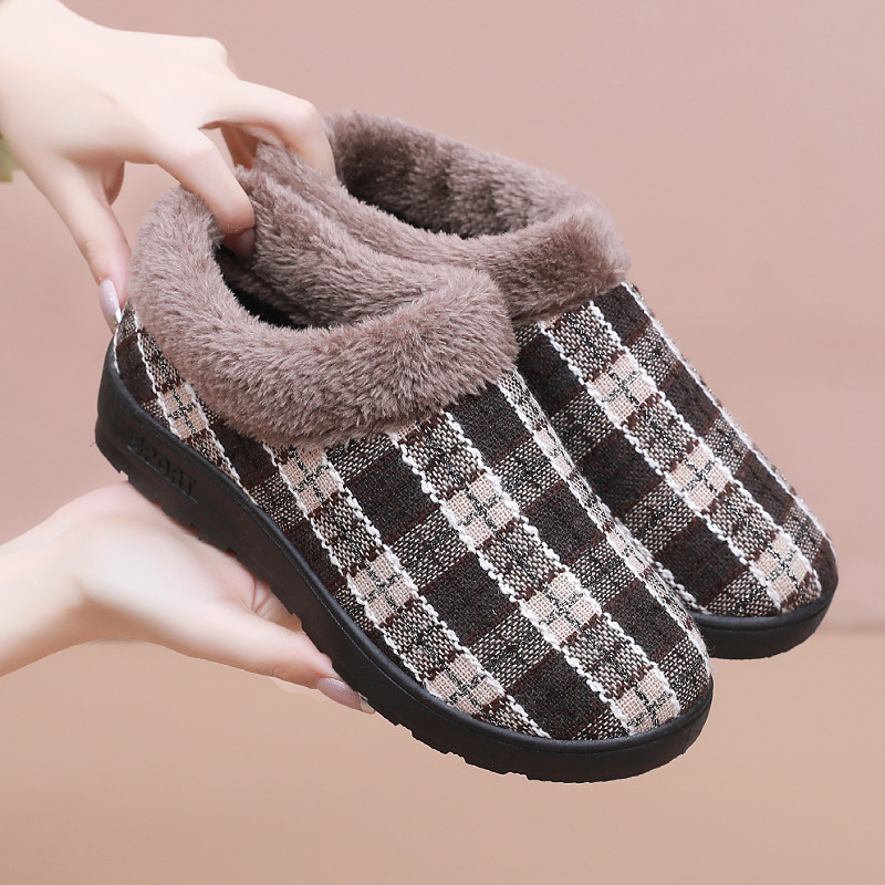 Žieminiai medžiaginiai batai patalpoms, moteriški medvilniniai batai, neslystantys. Nauji, sustorinti, minkšti, storo dugno, vilnos pamušalu, motiniški batai.