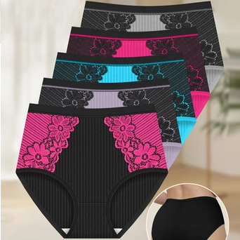 Naiste puuvillased aluspüksid, mugavad kõrge vöökohaga ja puusa tõstvad aluspüksid, pluss-suuruses Tk Xiyin laos olemas